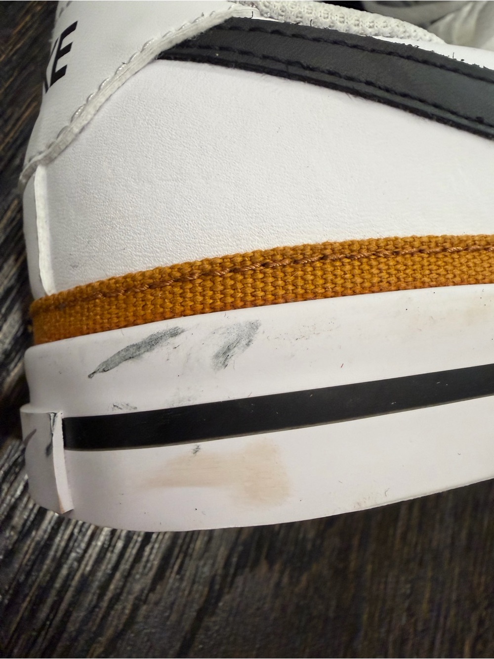 Nike Court Legacy GS Low White Black Desert size 7Y - Picture 2 of 9